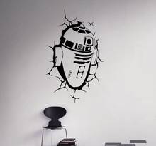 New arrival Wall Decal R2 D2 Wall Vinyl Sticker Robot Droid Home Interior Removable Decor Custom Decals 2024 - buy cheap