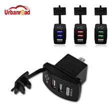 Waterproof Car Dual USB Socket Car Charger Power Adapter 3.1A 5V Output 12-24V LED Light For USB Mobile Charger For Iphone 6 6S 2024 - buy cheap