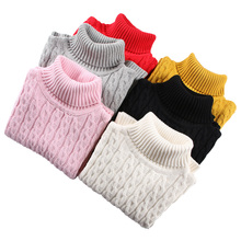 2018 Autumn Winter Girls Sweater Kids Knitwear Pullover Thick Turtleneck Boys Knitted Sweater Children Clothes RT056 2024 - buy cheap