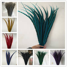 Wholesale 50 Pcs/Lot Natural Lady Amherst Pheasant Feathers 70-80CM 28-32inch jewelry Wedding Decorations Pheasant Feather plume 2024 - buy cheap
