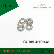 Free shipping 10 pcs F4-10M 4x10x4mm  Plane thrust ball bearing Axial shaft Thrust ball Bearing  F4-10m 4*10*4 mm 2024 - buy cheap