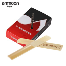 ammoon 10-pack Pieces Strength 2.5 Bamboo Reeds for Bb Clarinet Woodwind Instruments Parts & Accessories 2024 - buy cheap