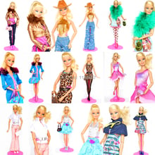 5 sets Handmade Gorgeous Doll Outfit Suit Clothing Fashion Tops Jeans Coat Clothes Dress Accessories For 1/6 Barbie Kurhn Doll 2024 - buy cheap