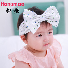 1 pçs 2019 novo bowknot elástico faixa de cabelo bebe turbante banda cereja impressão headbands crianças headwear acessórios para o cabelo 2024 - compre barato
