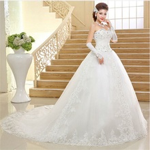 New Arrival Wedding Dresses with Long Train Elegant White/Ivory Crystal Romantic Princess Formal Dress Bridal Gown 2024 - buy cheap