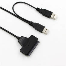 SATA to USB 2.0 To 7 15 22pin Adapter Cables External Power For 2.5'' Ssd Hdd Hard Disk Drive Converter 2024 - купить недорого