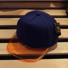 summer sun-shading hat transparent plastic hat brim cap hip-hop cap baseball cap plastic bill plain snapback cap, free shipping 2024 - купить недорого