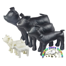 3pcs/lot black white leather dog models standing position dog puppy mannequin for pet shop 2024 - buy cheap