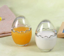 Suporte de vidro transparente para cozinha, acessórios domésticos de cozinha em formato de ovo faça você mesmo, pudim, bolo, iogurte, copo de vidro 2024 - compre barato