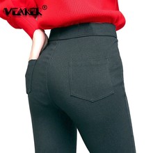 Women Skinny Pencil Pants High Waist Jeans Pants Black Color Female Elastic trousers Slim Denim Pants 2018 Autumn Plus Size 3XL 2024 - buy cheap