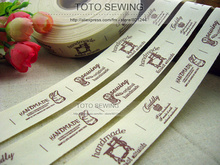 Min.order is $15 (mix order), Zakka cotton sewing label,2.5CM width, orginal handmade pattern,FREE SHIPPING,TOTO sewing,F001#-26 2024 - buy cheap