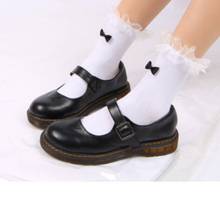 Women Japanese Lolita Mesh Ruffle Socks Cotton White Black JK Uniform Students  Pile Sock Sweet Girl Cosplay Lolita Short Sock 2024 - buy cheap