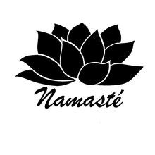 14 см * 9,3 см Namaste цветок лотоса, индуистский Йога, автомобильные наклейки и виниловые наклейки, светоотражающие наклейки для стайлинга автомобилей, черный/серебристый C8-0788 2024 - купить недорого