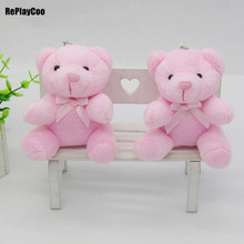40Pcs/Lot Kawaii Small Joint Teddy Bears Stuffed Plush With Chain Sit Height 10CM Teddy-Bear Mini Bear Ted Plush Toys Gifts 0142 2024 - buy cheap