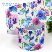 YJHSMY G-18716-636,10 yards 38 mm flower Ribbons Thermal transfer Printed grosgrain Wedding Accessories DIY handmade material 2024 - buy cheap