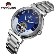 2017 Forsining Famous Watches Brand Luxury Men's Blue Dial Skull Horloge Auto Mechanical Wrist Watch Best  Free Ship 2024 - buy cheap