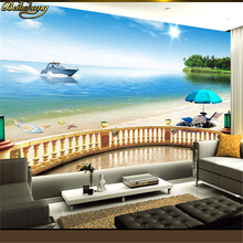 Beibehang paisagem da paisagem da palma da mão personalizada mural personalizado de hotel grande sala de estar pano sem costura 3d paredes 2024 - compre barato