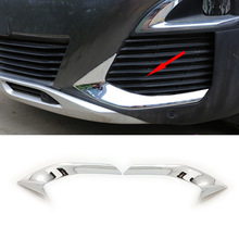 Mirror Polish Chrome ABS Front Fog Light Lamp Decoration Trim Car-covers For PEUGEOT 3008 3008GT 5008 2017 2018 Car Styling 2024 - buy cheap