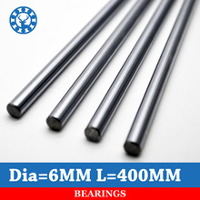 2 Pc 6mm Linear Shaft Chrome OD 6mm L 400mm WCS Round Steel Rod Bar Cylinder Linear Rail For xyz cnc parts 2024 - buy cheap