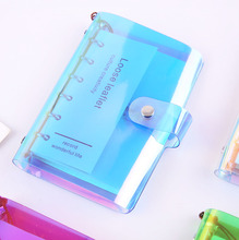 A5 A6 PVC Creative Colorful Laser Binder Loose Notebook Diary Loose Leaf Note Book Planner Office Supplies 2024 - buy cheap