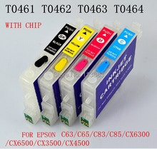 T0461- T0474 Refillable ink cartridge for EPSON STYLUS C63/C65/C83/C85/CX6300/CX6500/CX3500/CX4500 Printers Auto reset chip 2023 - buy cheap