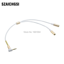 SZAICHGSI 90-градусный Угловой кабель для преобразования аудио Штекерный разъем для наушников с разъемом Aux Кабель-адаптер оптовая продажа 500 шт 2024 - купить недорого