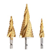 4-12/20/32mm Quick Change HSS Titanium Coated Spiral Grooved Step Drill Bit Hole Cutter Kit 2024 - buy cheap