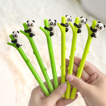 24 pçs/lote panda escalada em canetas de tinta de bambu gel 0.5mm caneta esferográfica cor preta material escolar escritório canetas escolar f796 2024 - compre barato