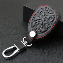 Black Leather Car Key Cover Fob Cases Remote Key Shell For GMC Yukon Chevrolet Suburban Tahoe 6 Buttons Smart Keys Car Styling 2024 - buy cheap