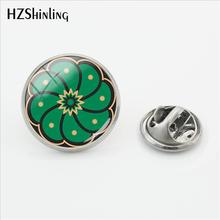 Broche de Cactus y Mandala, alfiler de acero inoxidable con patrones de alfiler de arte, solapa de mano, cúpula de cristal, joyería de cabujón, novedad de 2018 2024 - compra barato