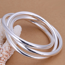 Pulsera y brazalete de plata S925, joyería de moda, nuevo, B75 2024 - compra barato