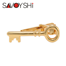 SAVOYSHI-Clips con pequeño nudo para hombre, broche de Clip de corbata de alta calidad, pasadores de corbata de Metal dorado, barras, nombre de tallado gratis 2024 - compra barato