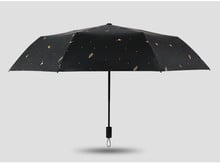 Ox flexible fiberglass windproof 5 times black coating anti-UV parasol  pocket mini folding golden falling leaves umbrella 2024 - buy cheap