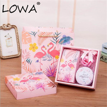 Праздничная подарочная коробка фламинго, Свадебная подарочная коробка для рук, конфетная сумка, розовая сувенирная бумажная упаковка 2024 - купить недорого