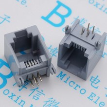 50pcs RJ11 socket RJ12 telephone socket 4pin crystal female 5521-6P4C socket  2024 - buy cheap