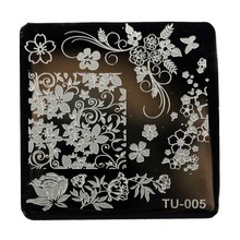 New 6.6*6.6cm Flower Nail Art Image Stamp Stamping Plates DIY Manicure Template Image Plate TU-005 2024 - buy cheap