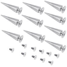 10 Pcs Cone Studs Silver Cone Spikes Screwback Studs DIY Craft Cool Rivets Punk DIY Bags Shoes Leathercraft Decoration 2024 - buy cheap