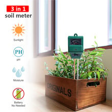 Medidor de PH del suelo/humedad/luz, suministros de jardinería, instrumento de monitoreo de plantación de PH, 3 en 1, 10 unids/lote 2024 - compra barato