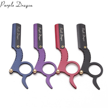 50Pcs Purple Dragon Men Straight Edge Classic Travel Home Barber Edge Razor Hair / Beard Shaving Knife Hair Removal Tools Z6111 2024 - buy cheap