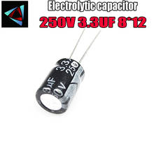 14PCS Higt quality 250V 3.3UF 8*12mm 3.3UF 250V 8*12 Electrolytic capacitor 2024 - buy cheap