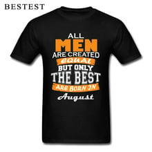 August Birthday Gift T-shirt Men Black Tshirt Letter Printed T Shirts 100% Cotton Custom Clothes Adult Funny Saying Tops Tees XL 2024 - buy cheap