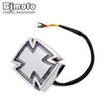 BJMOTO High quality ABS 12V Motorcycle Bike Cross LED Brake/Running/Tail light For Harley Chopper Bobber 2024 - buy cheap