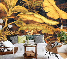 Beibehang Personalizado papel de parede 3d estéreo foto murais de estilo Do Sudeste Asiático folha de bananeira TV fundo pintura decorativa papel de parede 2024 - compre barato
