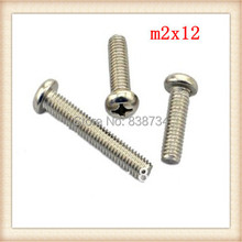 Tornillo de cabeza cruzada m2 * 12 de acero inoxidable 304, 50 piezas 2024 - compra barato