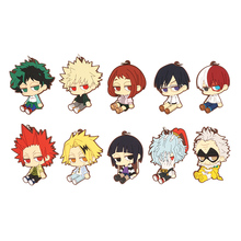 My Hero Academia Anime Boku no Hero Academia Izuku Midoriya Katsuki Denki Bakugo Todoroki Eijiro Rubber Strap Keychain 2024 - buy cheap