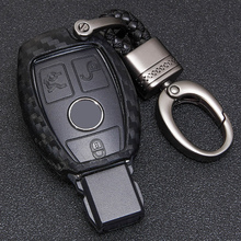 Car Key Case Cover For Mercedes Benz Accessories W210 W212 Cla Amg W211 Gla Clk W204 W176 Carbon Fiber Pattern Key Ring Cover 2024 - buy cheap
