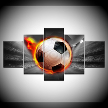 2018 New 5 Panel HD Print Canvas Wall Art Firing Football Painting Wall Pictures Living Room Posters Canvas Picture Artwork 2024 - buy cheap