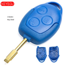 Keyecu-carcasa de llave remota, 3 botones Fob para Ford Transit FO21, azul 2024 - compra barato