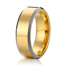 8mm Alliances Anniversary wedding band titanium rings for men gold filled jewellery fashion man finger ring male jewelry 2024 - buy cheap