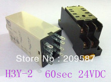 DC 24V H3Y-2 H3Y Delay Timer Time Relay 0-60 Second 60s 60sec 24VDC & Base 2024 - buy cheap